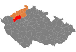 District location in the Ústí nad Labem Region within the Czech Republic