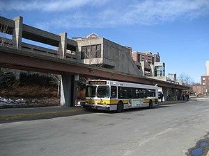 Malden Center station from east busway, February 2009.jpg