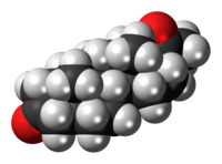 Filled-in diagram of a steroid