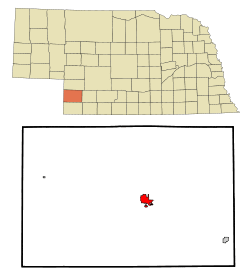 Location within Chase County and Nebraska
