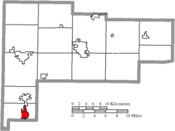 Location of Minster in Auglaize County