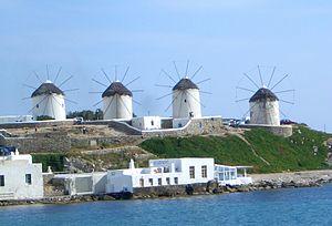 The four windmills in Mykonos.JPG