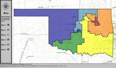 United States Congressional Districts in Oklahoma, 1993 – 2002.tif