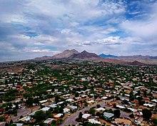 The eastern half of Rio Rico along the foothills of the San Cayetano Mountains