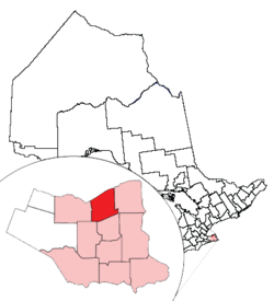 Location of St. Catharines and its census metropolitan area in Ontario
