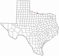 Location of Petrolia, Texas
