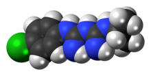 Proguanil molecule spacefill.png