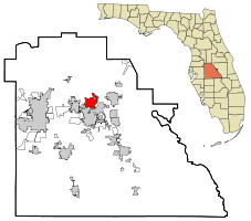 Location in Polk County and the state of Florida