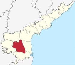 Location of Kadapa district in Andhra Pradesh