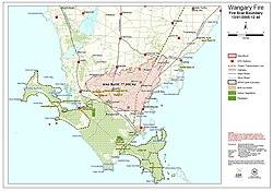 Wangary Fires (Eyre Peninsula) inquest - -- map of fire scour boundary.jpg