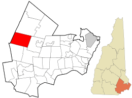 Location in Rockingham County and the state of New Hampshire.