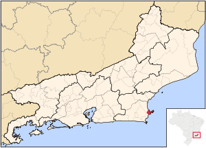Location of Armação de Búzios in the state of Rio de Janeiro