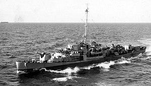 USS John C. Butler (DE-339) underway in the Pacific Ocean on 1 March 1945 (80-G-264041).jpg