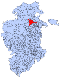 Municipal location of Oña in Burgos province