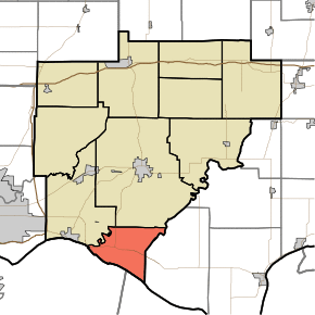Location in Warrick County