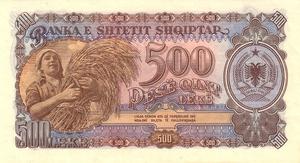 500 lekë of Albania in 1949 Reverse.png
