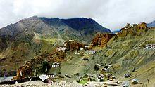 Dhankar Gompa and village.jpg