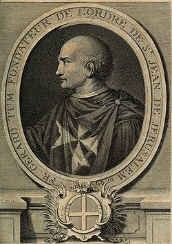 Gravure de Fra Gerard fondateur des Hospitaliers de Saint-Jean.jpg