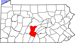 Map of Huntingdon County, Pennsylvania