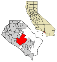 Location of Irvine in Orange County, California.