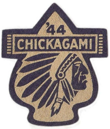 Photograph of a 1944 Camp Chickagami patch.