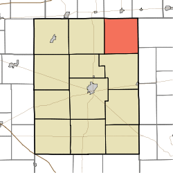 Map highlighting Washington Township, Rush County, Indiana.svg