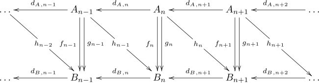 Chain homotopy between chain complexes.svg