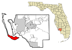 Location in Lee County, Florida