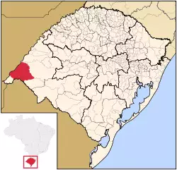 Location in Rio Grande do Sul, Brazil