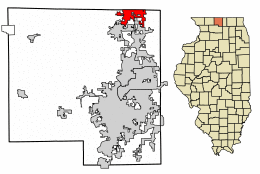 Location of South Beloit in Winnebago County, Illinois.