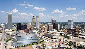 Downtown Tulsa's skyline
