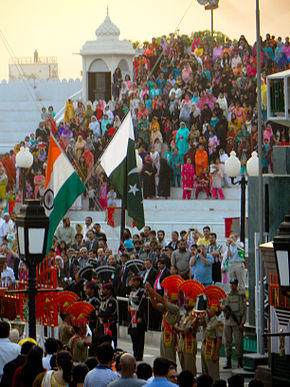 Taking down the flags, Wagah Border.jpg
