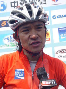 2008TourDeTaiwan Stage1 After Race Media Interview Kam-po Wong.jpg
