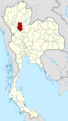 Map of Thailand highlighting Sukhothai Province