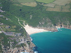 Porthcurno Aerial photo TomCorser2005.jpg