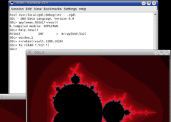GDL rendering the Mandelbrot set