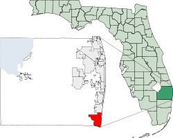 Location in Palm Beach County, Florida