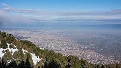 View of the city from above