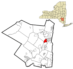 Location in Ulster County and the state of New York.