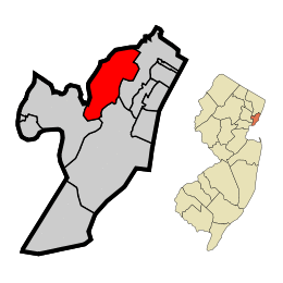 Location of Secaucus within Hudson County and the state of New Jersey