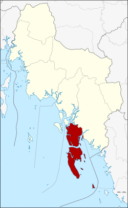 District location in Krabi Province