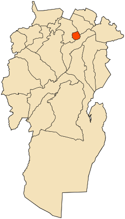 Location of Khenchela within Khenchela Province