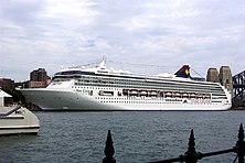 The vessel as SuperStar Leo in Sydney Harbour, 2004