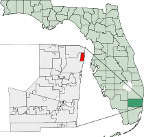 Location of Lighthouse Point in Broward County in State of Florida