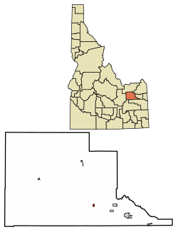 Location of Roberts in Jefferson County, Idaho.