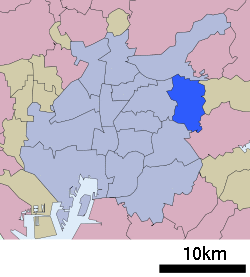 Location of Meitō-ku in Nagoya
