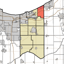 Map highlighting Pine Township, Porter County, Indiana.svg