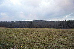 Fields in the township's far southwest
