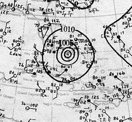 1929 Bahamas hurricane surface analysis September 25.jpg