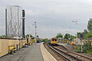A few steps forward, Bootle New Strand Railway Station (geograph 2994523).jpg